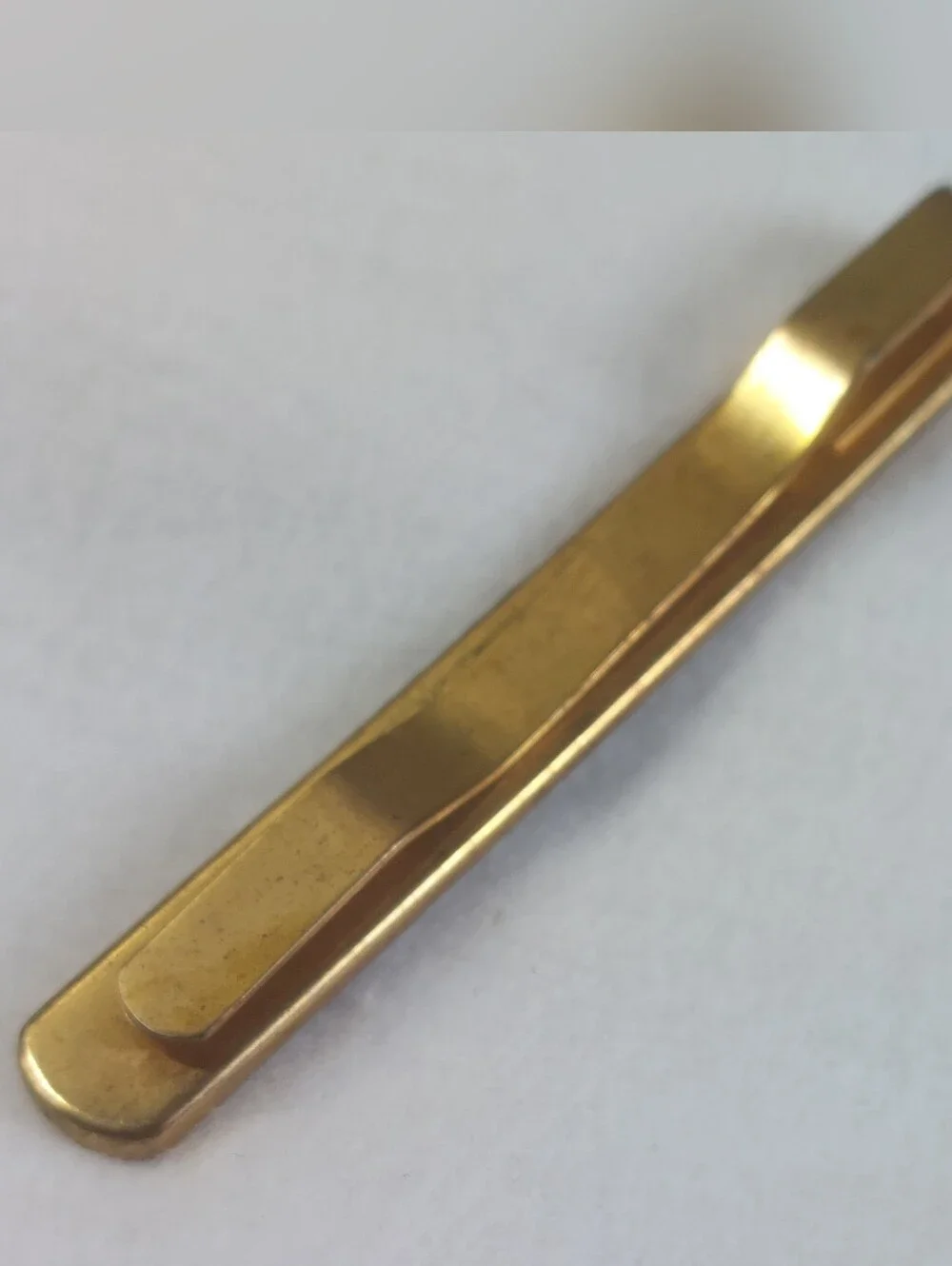 VTG Japanese Damascene Tie Clip Mt. Fuji Pagoda Gold Silver Inlay Estate Jewelry